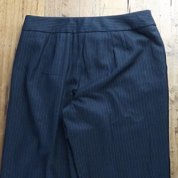 KASPER NAVY BLUE PIN STRIPE OFFICE BUSINESS SUIT PANTS TROUSERS SIZE 8 - Picture 6 of 7